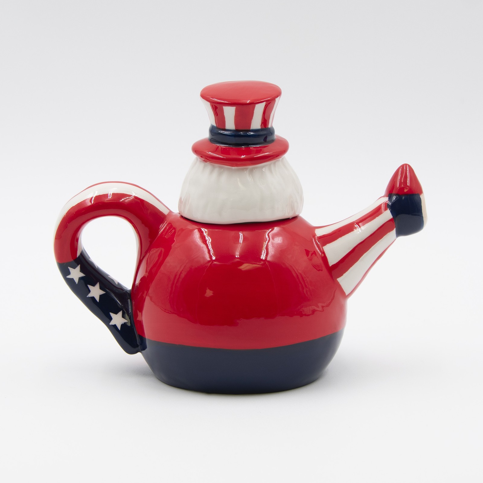 Radiant Treasures Uncle Sam Independence Day Ceramic Teapot