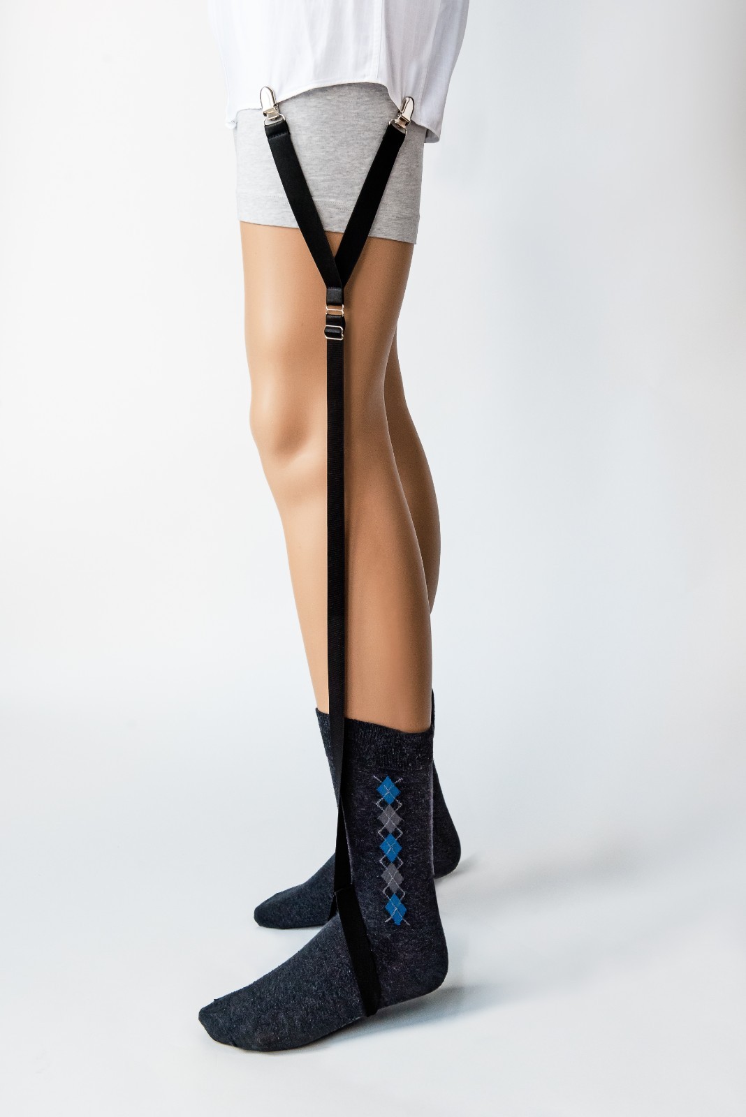 GARTER SHIRT STAYS BLACK MILITARY GRADE ADJUSTABLE COMFORTABLE + FREE GIFT