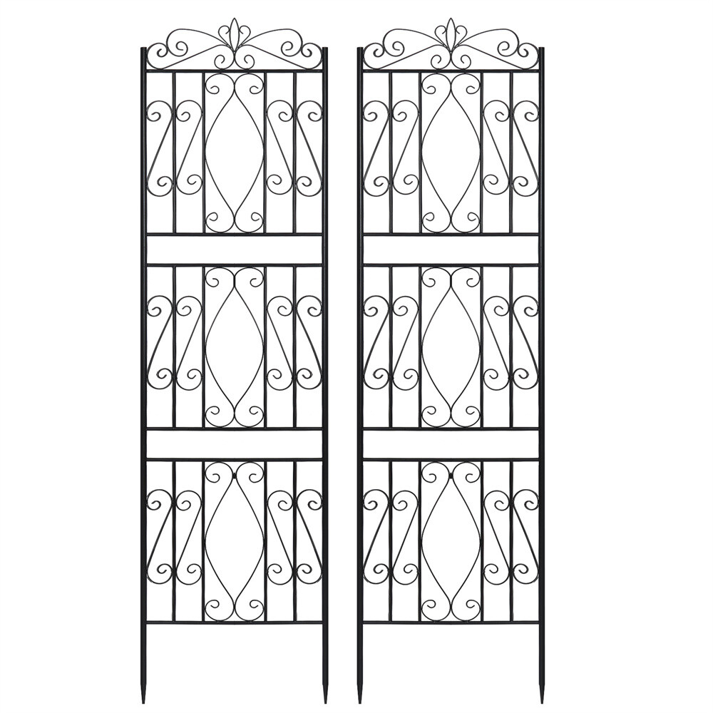 Garden Trellis For Climbing Plants Outdoor 2 Pack Large Rust Proof Garden Panels