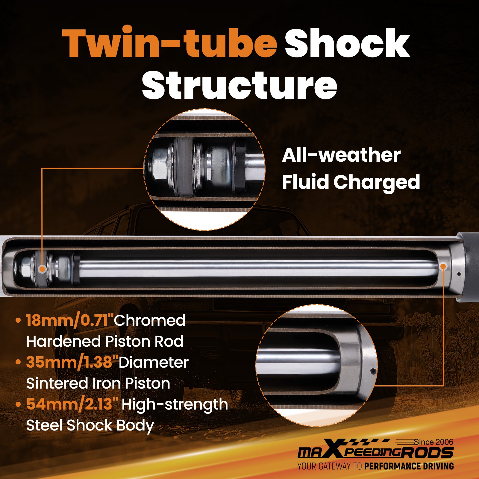 Performance Steering Damper for Toyota 4Runner 86-95 Truck 4WD