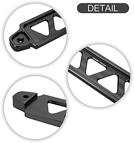 Speedy Black Billet Aluminum Car Battery Tie Down Holder Mount Bracket