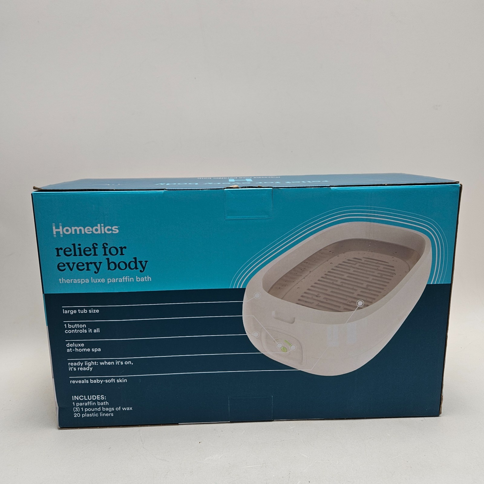 Homedics Theraspa Luxe Paraffin Bath Wax Spa Warmer with 3 lb Paraffin Hand Foot