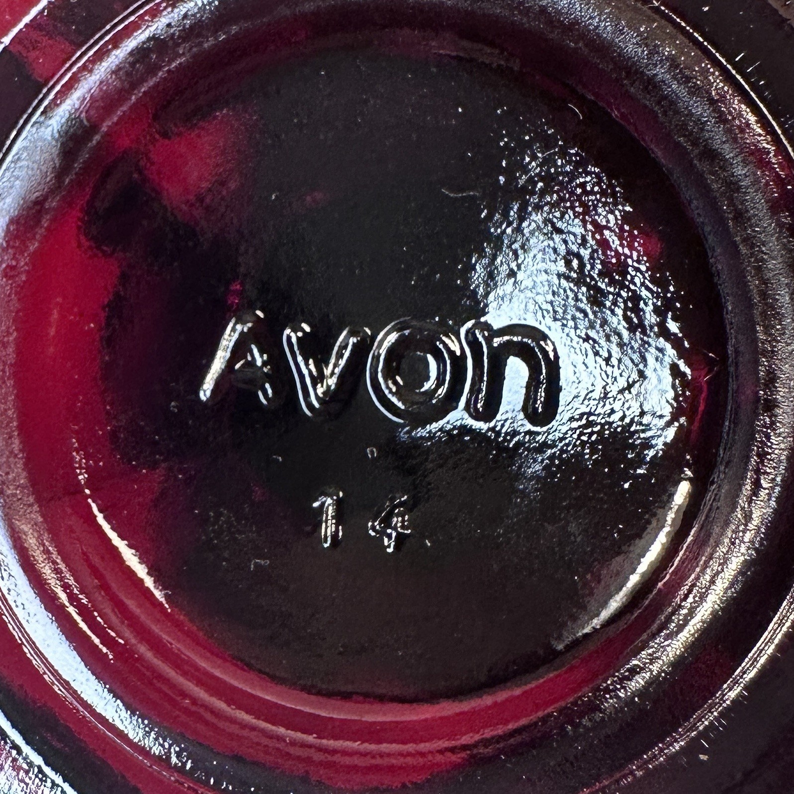 Set of 7 Avon Cape Cod Ruby Red Glass Goblets 4.5" Vintage Pressed Glass