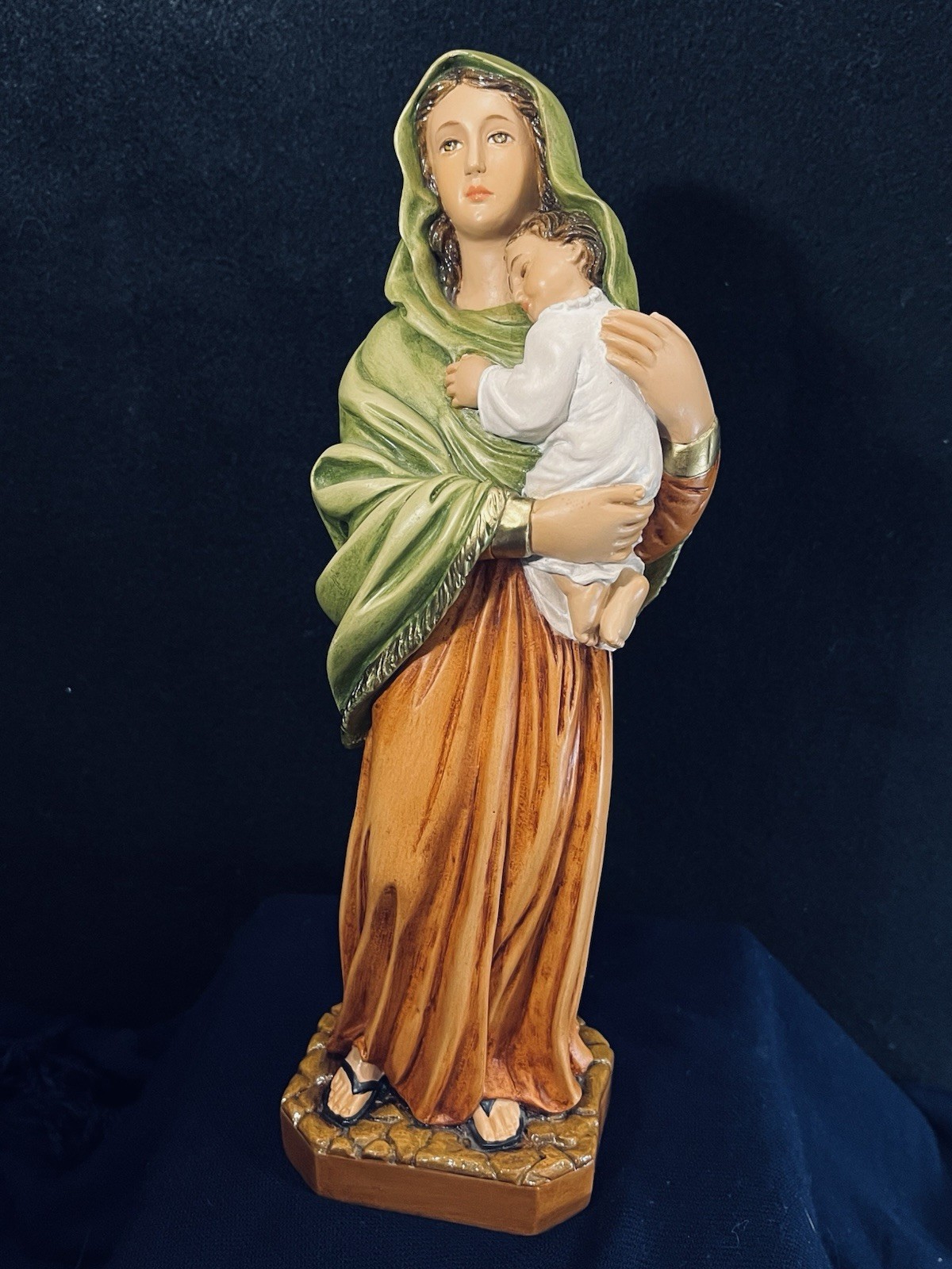 Virgin Mary Madonna Child Statue Catholic Religious 11” Mother & Baby Jesus