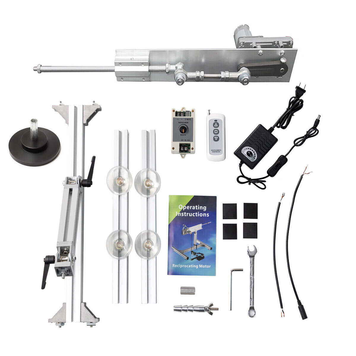 DC 12V 150MM 6inch 160RPM Reciprocating Linear Actuator Motor with Stand DIY US