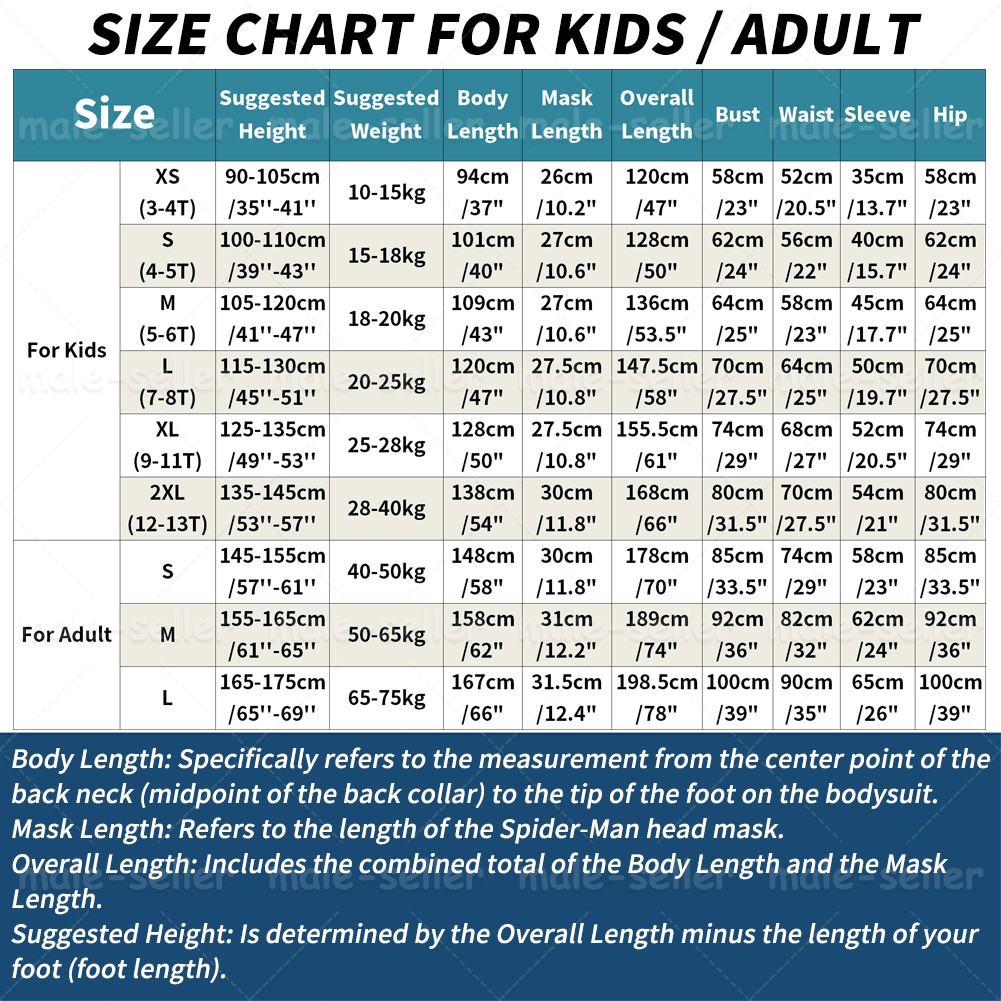 The Amazing Spider-Man Jumpsuit Cosplay Costume Spiderman Bodysuit Kids / Adult