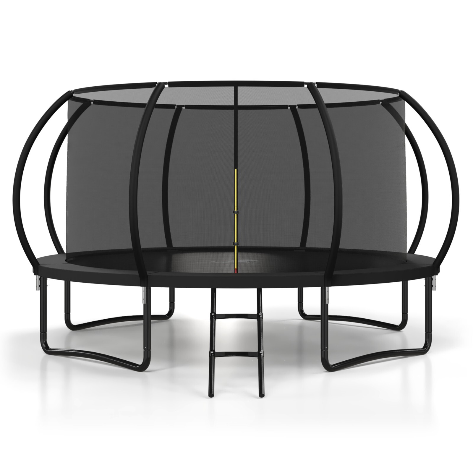 10/12/14/16 FT Outdoor Trampoline W/ Net and Ladder Trampoline for Kids & Adult