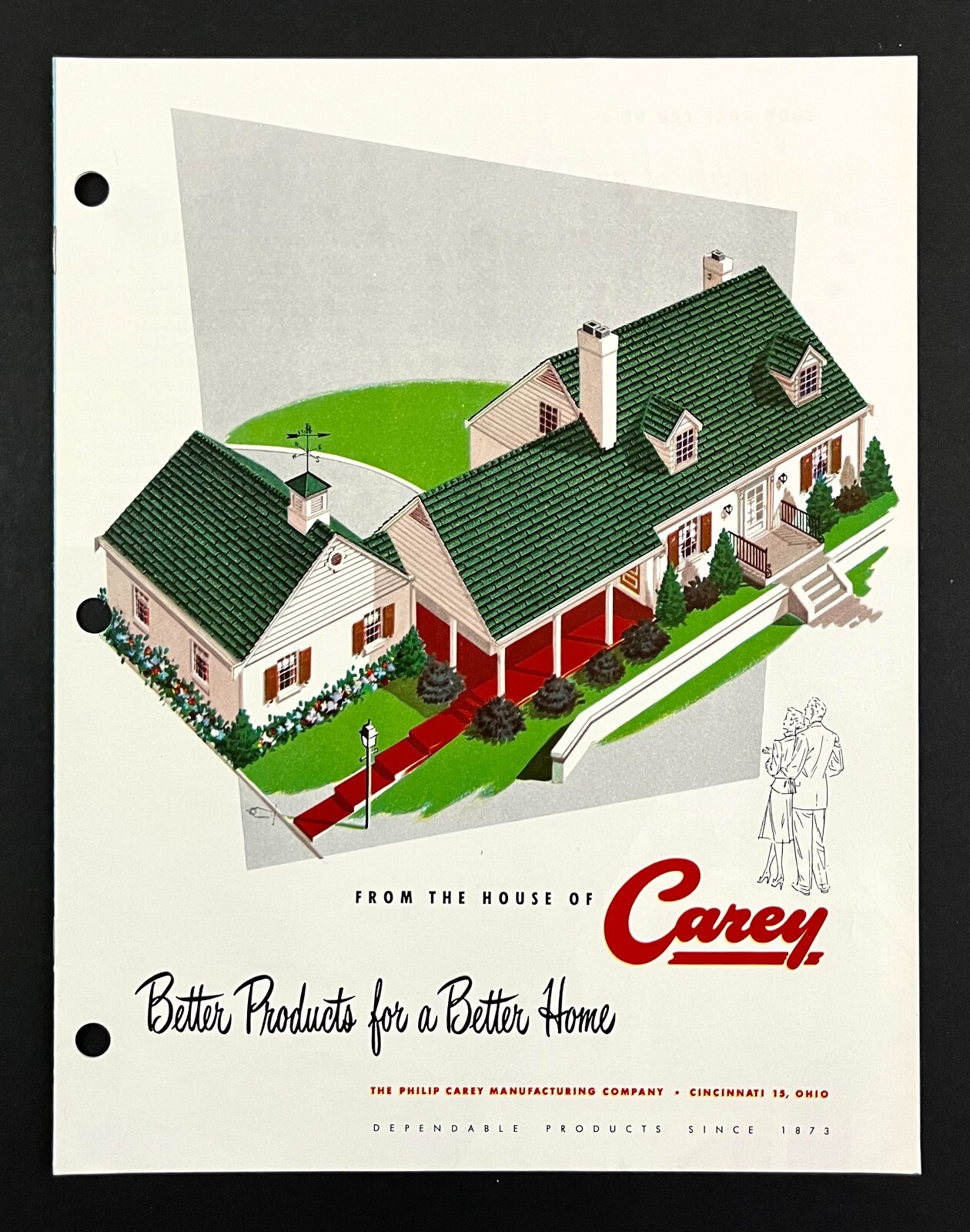 1950s Carey Fire Chex Roof Ceramo Guard VTG Mid Century Home Remodeling Catalog