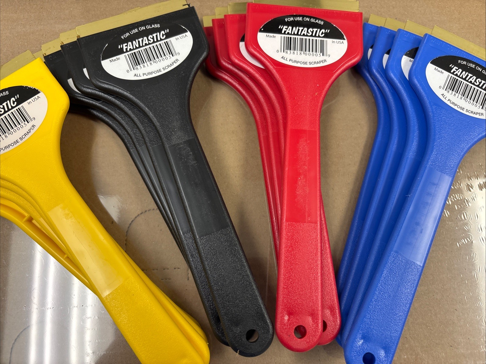 12 PACK Fantastic Ice Scrapers Brass Blade Color May Vary Great Gifts