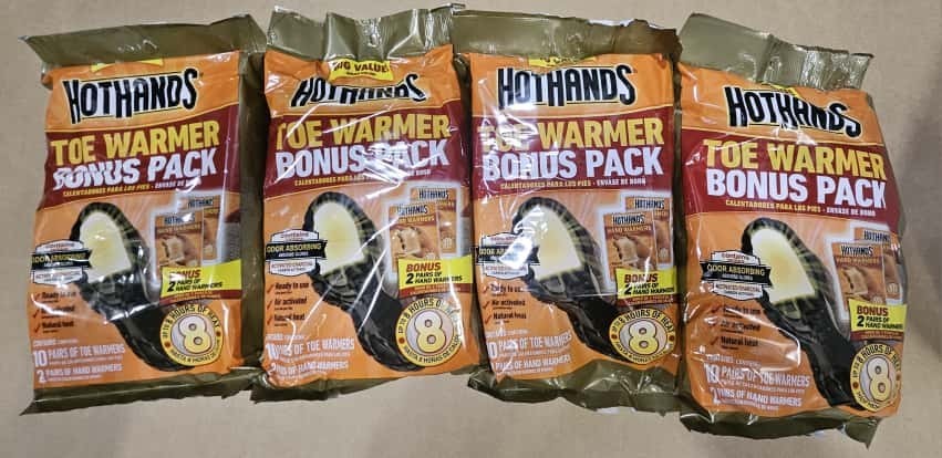 HotHands Toe Warmers (40 pairs) Bonus Pack Includes (8 Pairs) Hand warmers FREE