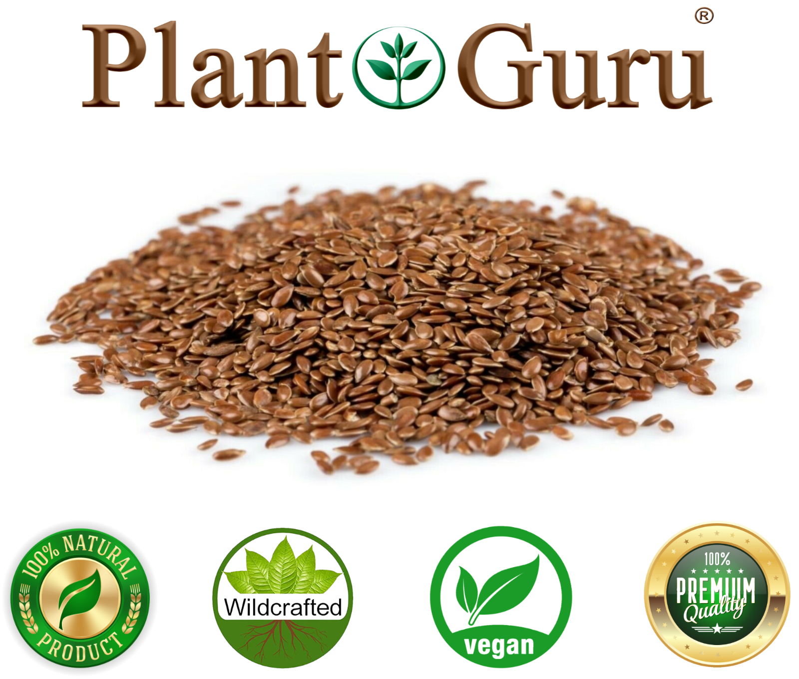 Brown Flax Seeds Whole Grain Seed Flaxseed NON GMO Linseed 1 oz to 20 lbs. Bulk