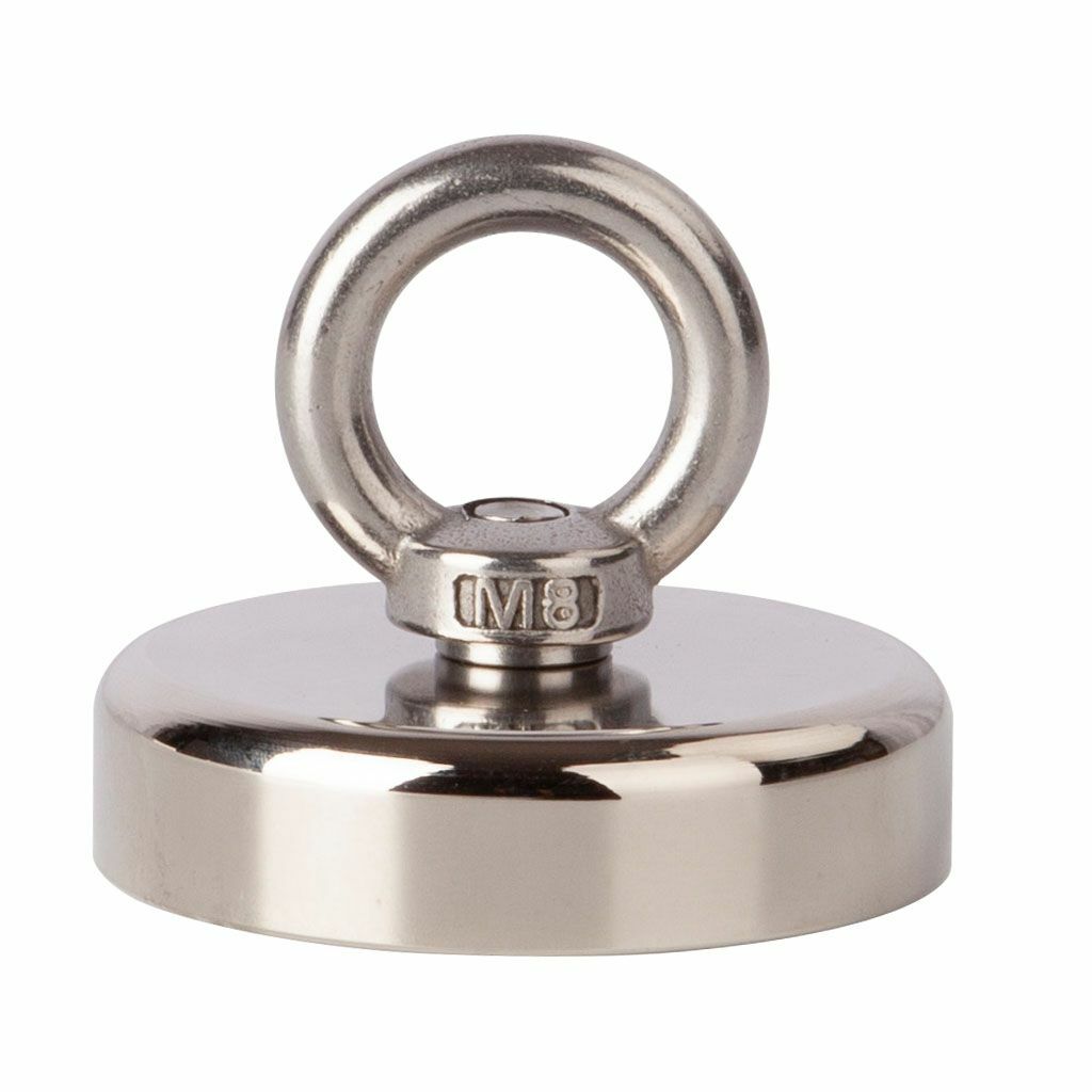 400LBS Neodymium Fishing Magnets Pulling Force Super Strong Round Rare Earth