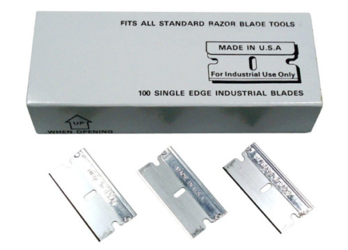Single Edge Razor Blades Made in U.S.A Box of 100 Pieces