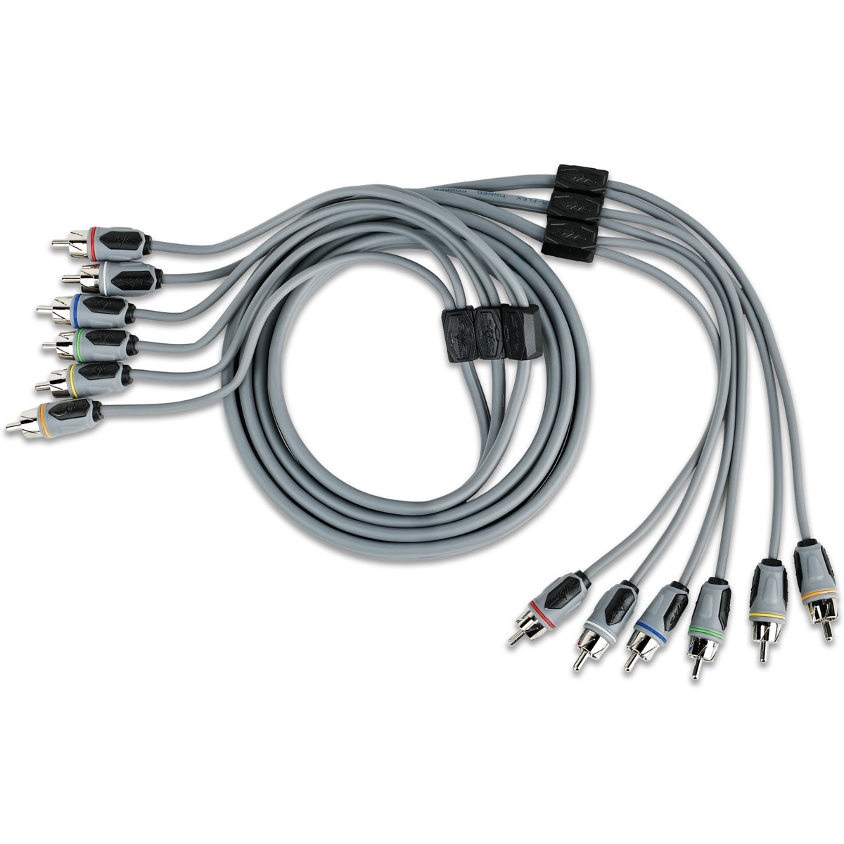 Skar Audio SKM6CHRCA6 6-Foot 6-Channel Marine Grade RCA Interconnects