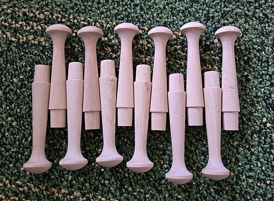 3-1/2" Shaker Pegs, Unfinished Wood, Pegs Pack Of 12
