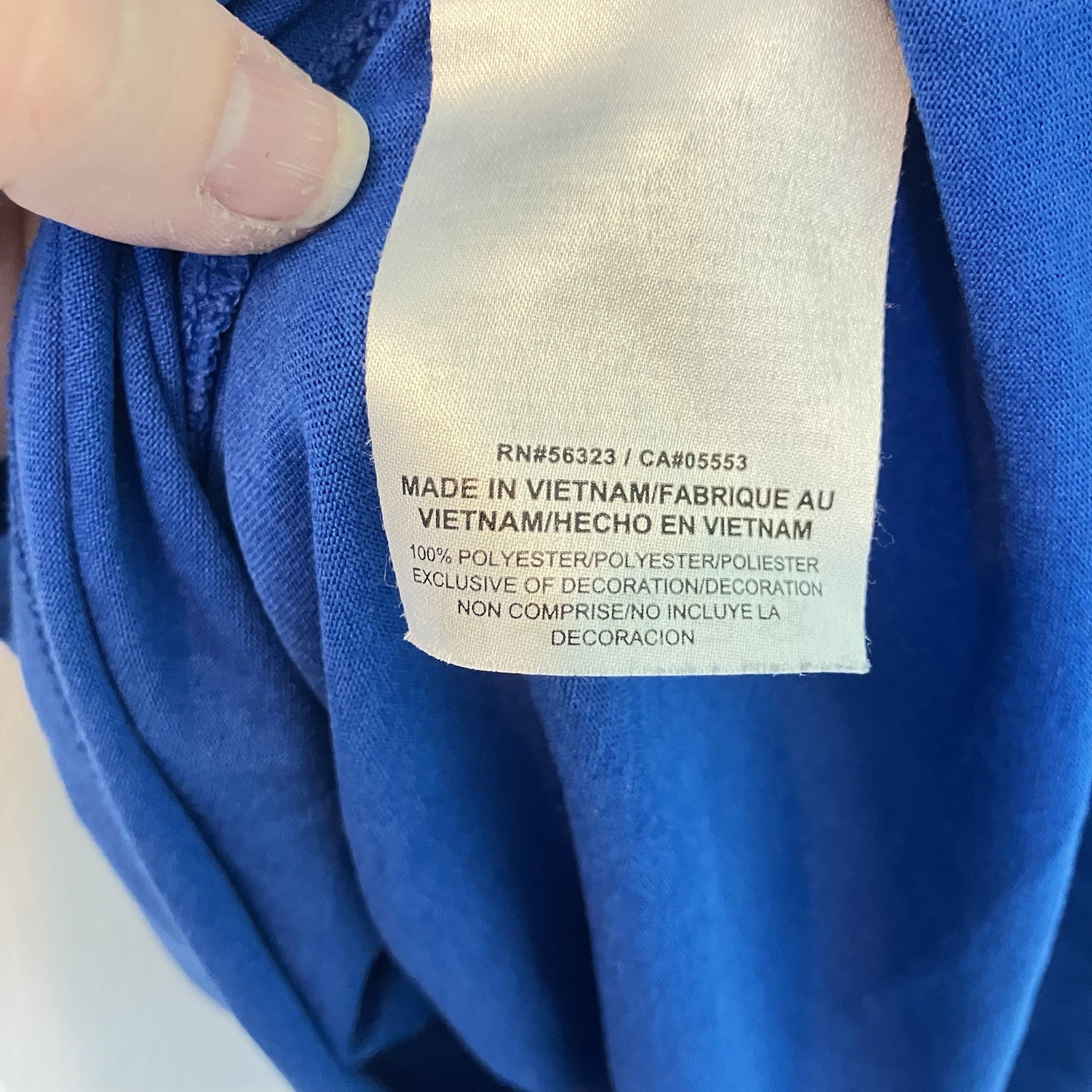 Nike - Dri Fit Athletic T-Shirt Blue Size Large Short Sleeve RN#56323