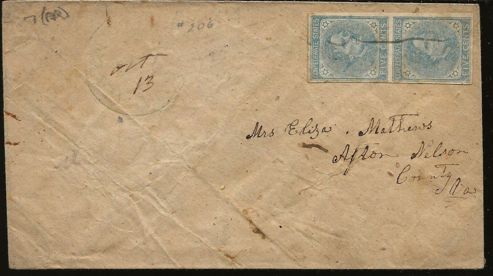 Confederate Cover to Virginia
