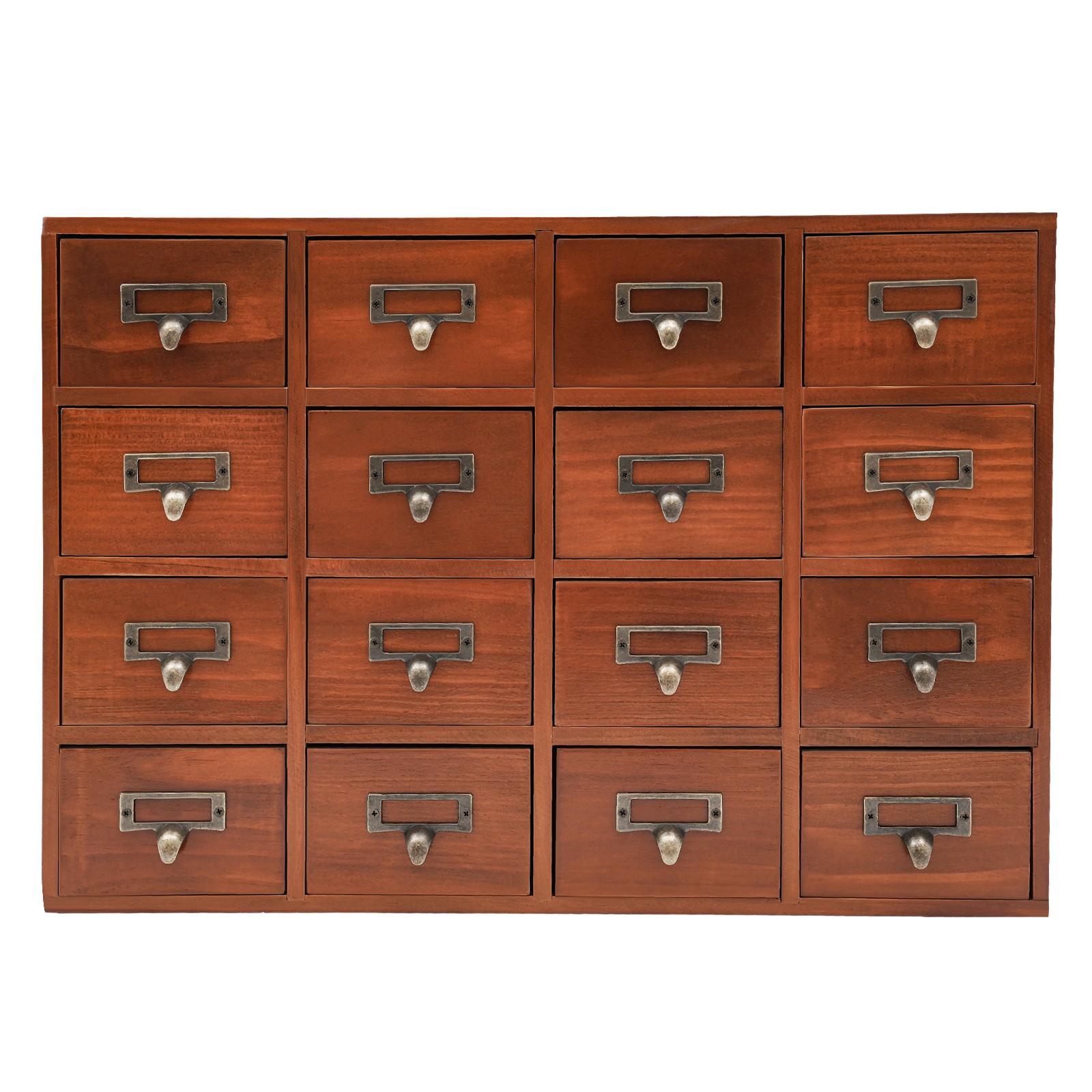 Retro Wood Apothecary Cabinet 16 Drawers Desk Drawer Organizer Storage Box NEW