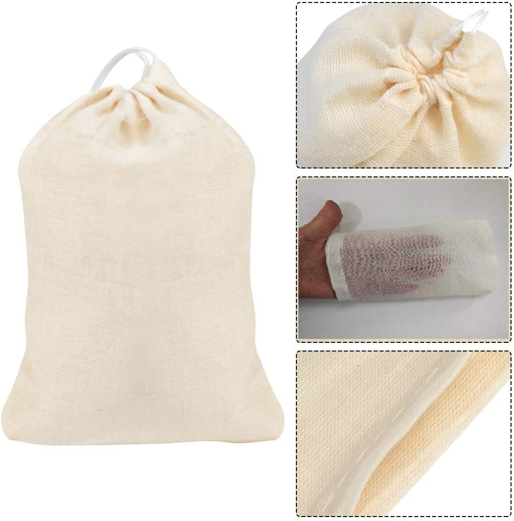 100 4x6 inch Cotton Muslin Drawstring Bags Wedding Party Favors