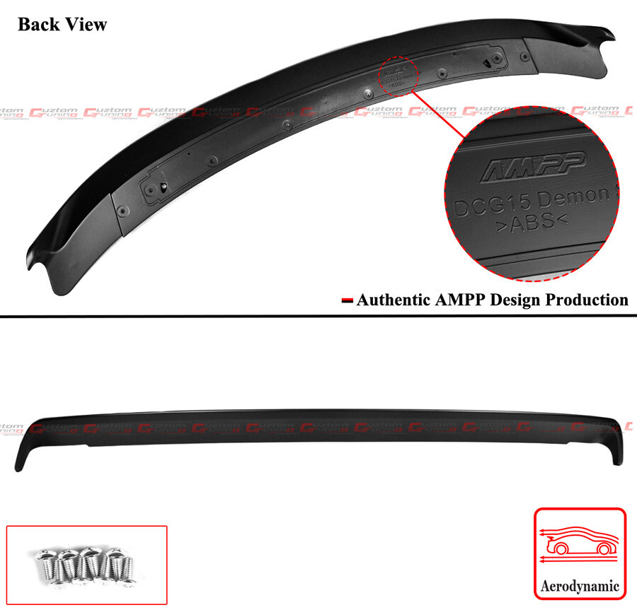 FOR 15-23 DODGE CHARGER AMPP REDEYE STYLE MATT BLACK HIGHKICK TRUNK SPOILER WING