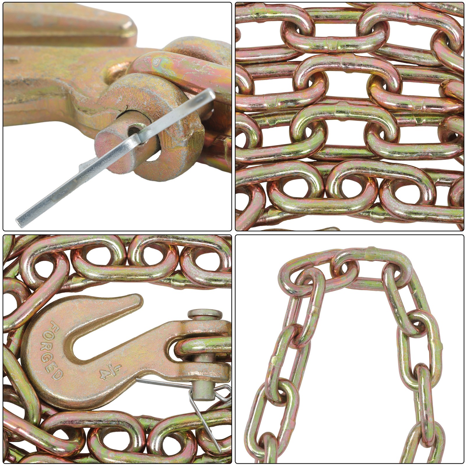 1/4" × 12' Heavy Duty Tow Chain Tow Chain Automotive Truck Towing Log Chain G70