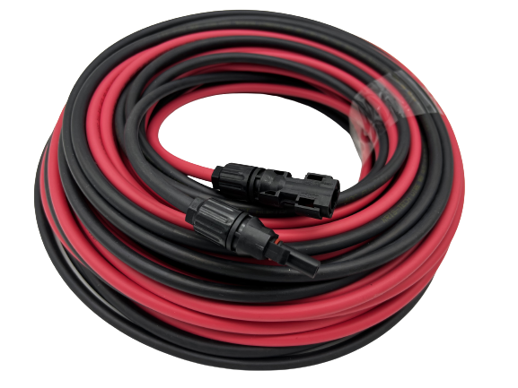Pair Black+Red wires, Solar Panel wire 8 AWG with 2 Connectors,PT, UL listed