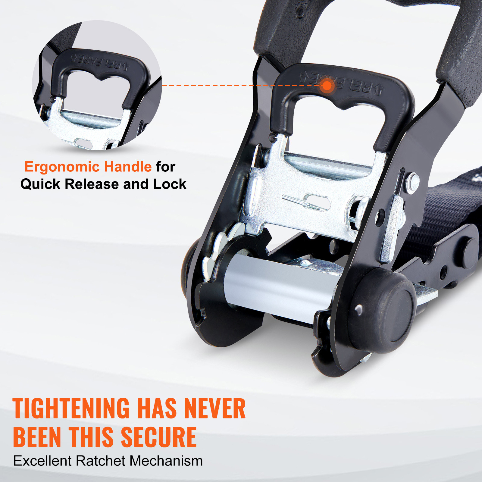 4 Pack Ratchet Tie Down Straps 5208 lbs 1.6" x 8' Heavy Duty for Cargo