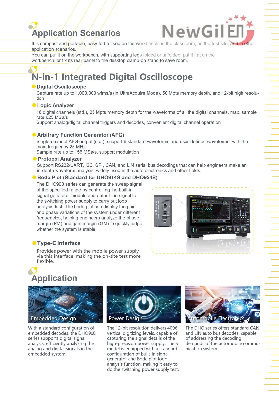 RIGOL Digital Oscilloscope DHO900 Series DHO914 DHO914S DHO924 DHO924S