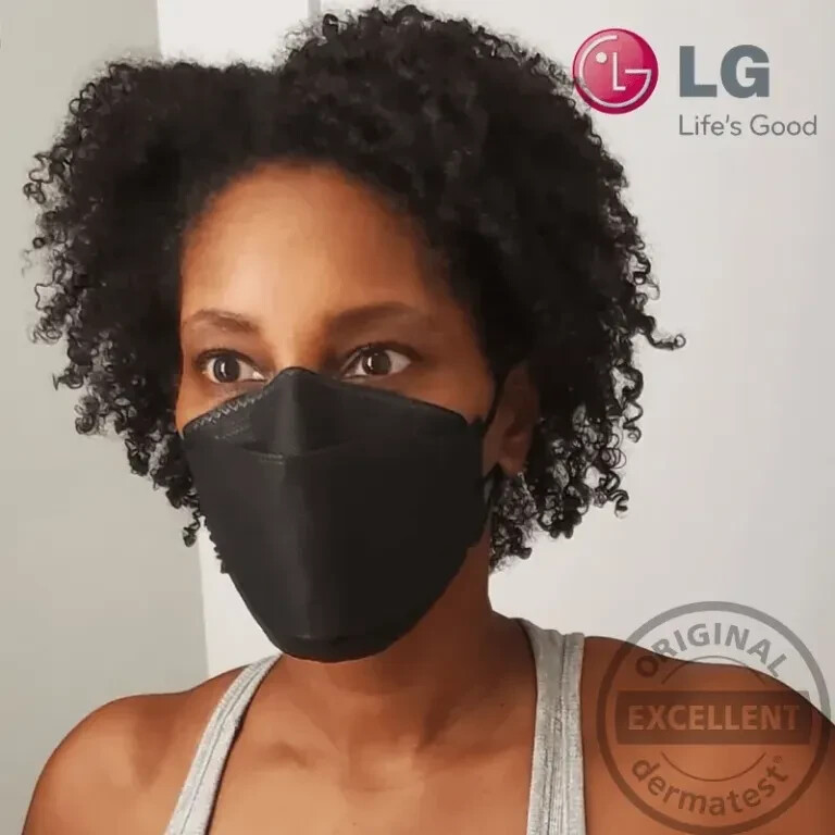 LG Airwasher KF94 Disposable Face Mask Black Breathable Reusable 4-Ply 10 Pack