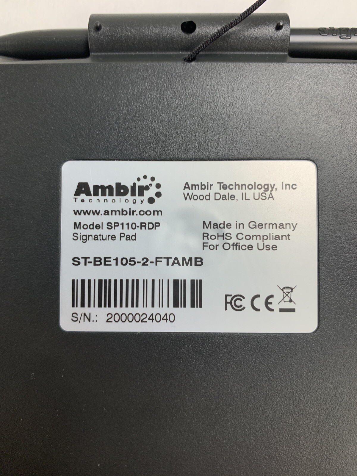 Ambir Technology SP110-RDP Signature Pad Tested