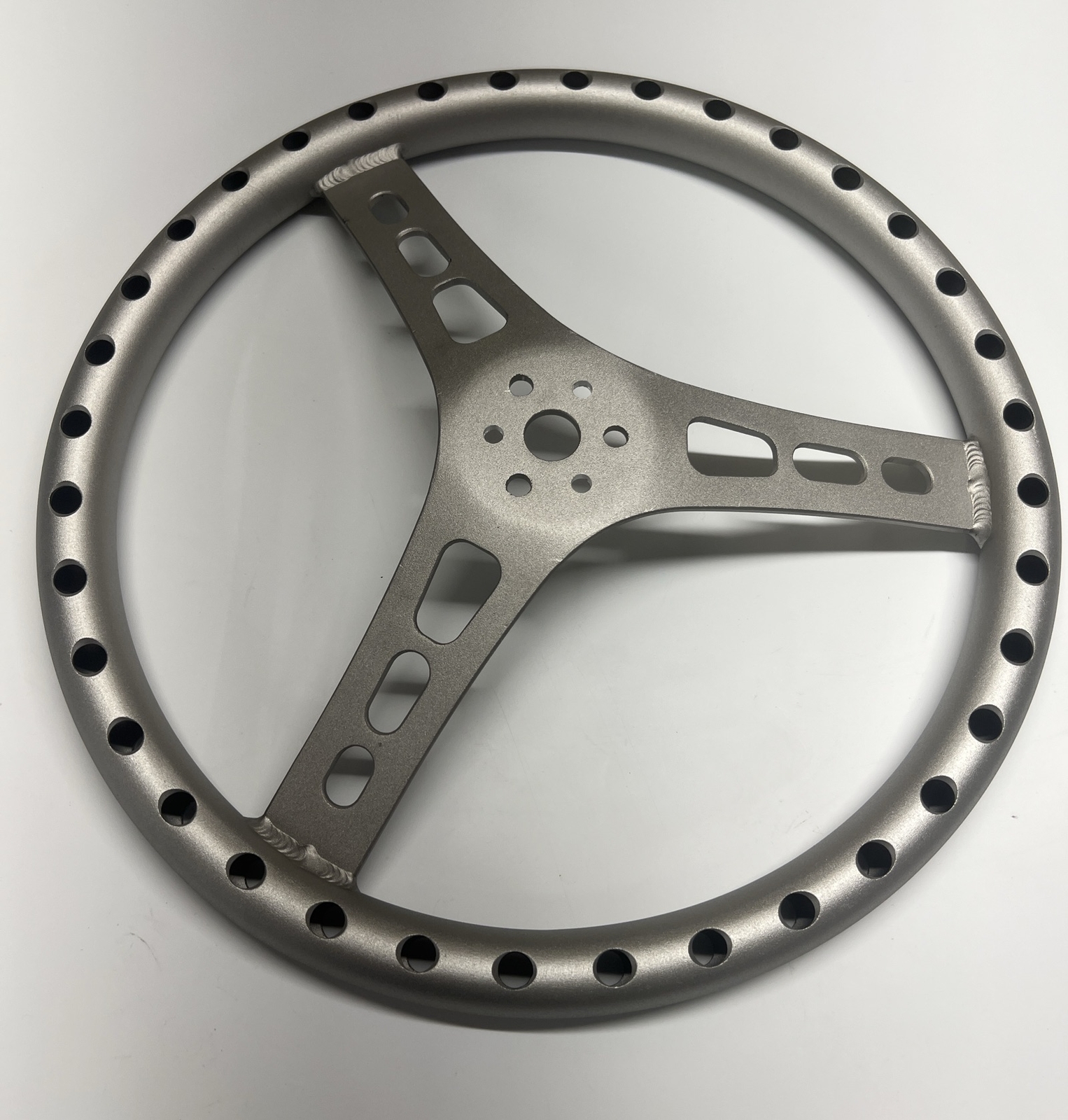 15" Light Weight Silver Aluminum Steering Wheel Dished Dirt Oval IMCA