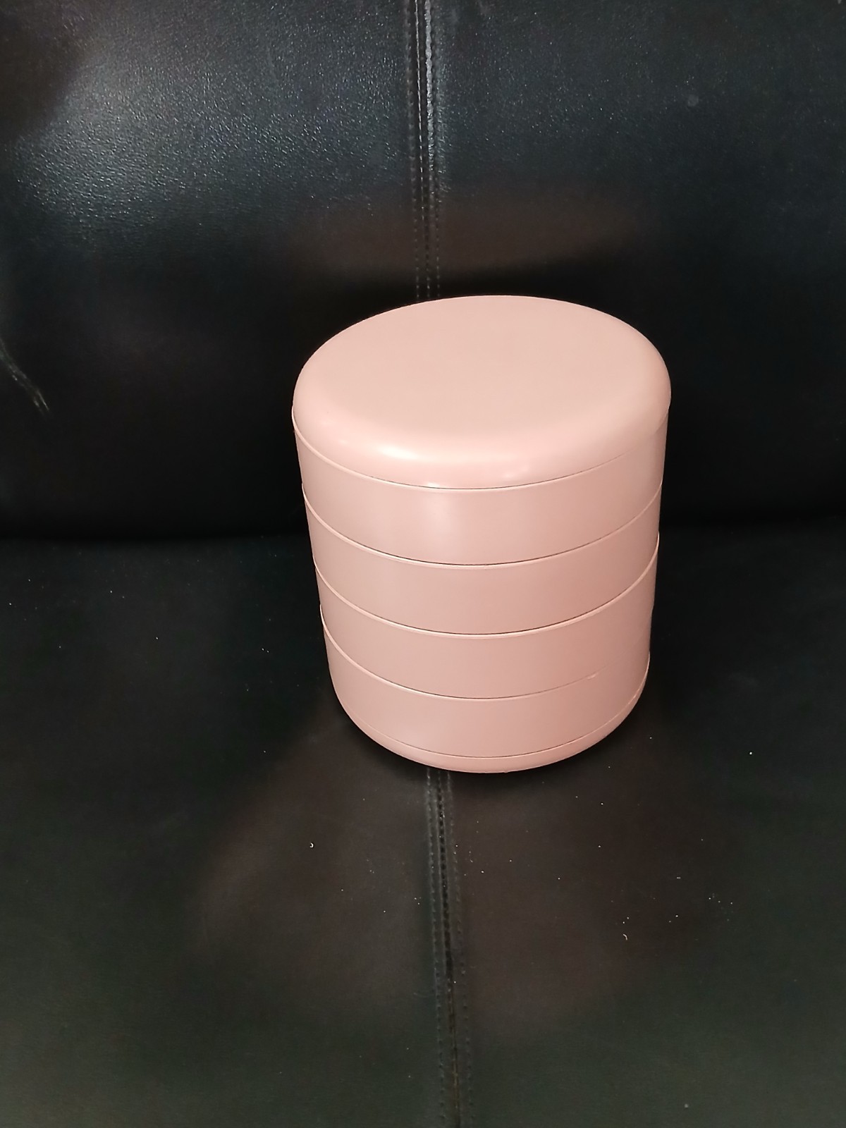 Vtg Circular Swivel Container Organizer AUTHENTIC Pink Rose Color