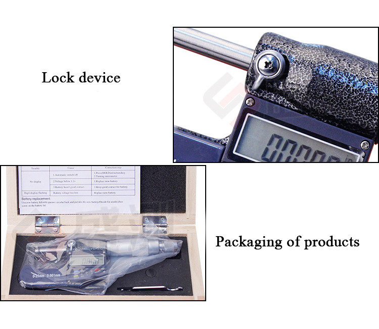 7 Key Digital Electronic Outside Micrometer Caliper 0-25mm/0-1" 0.00005"/0.001mm