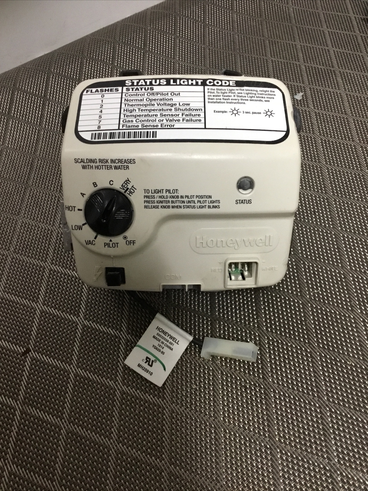 Honeywell Water Heater Gas Control Valve WV8840B1110 Tested