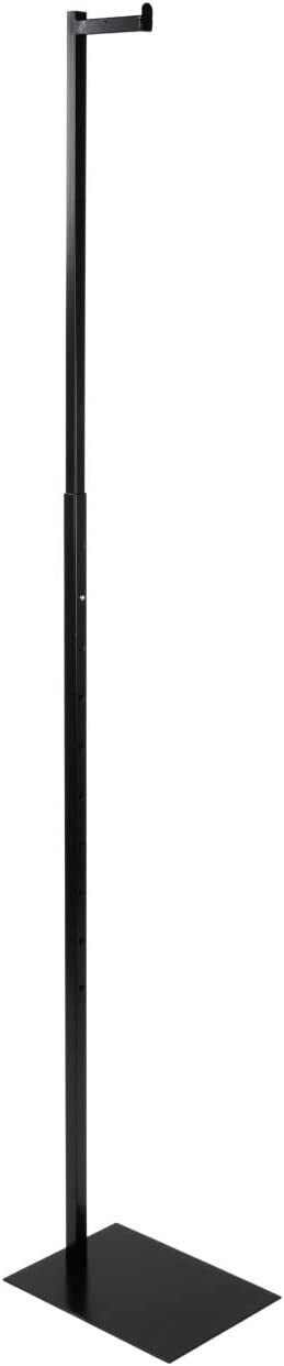 Single Costumer Clothing Display Stand Black Valet 72" Garment Rack Adjustable