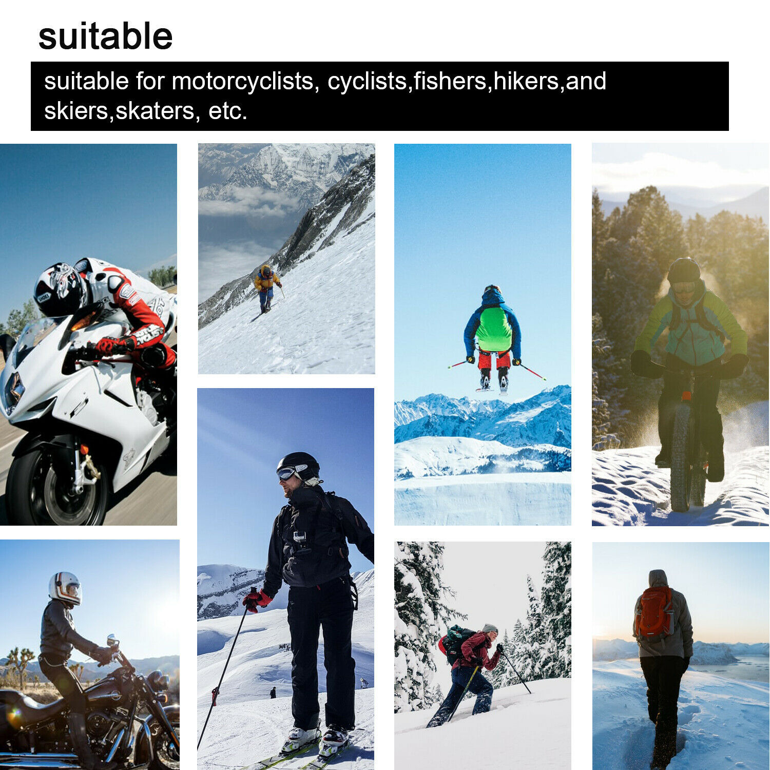 Winter Windproof Fleece Ski Mask Balaclava Headwear Motorcycle Thermal Face Mask