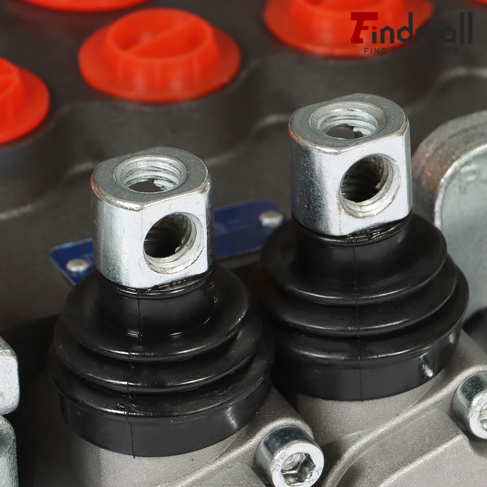 11 GPM Hydraulic Backhoe Directional Control Valve w/ 2 Joysticks,6 Spool