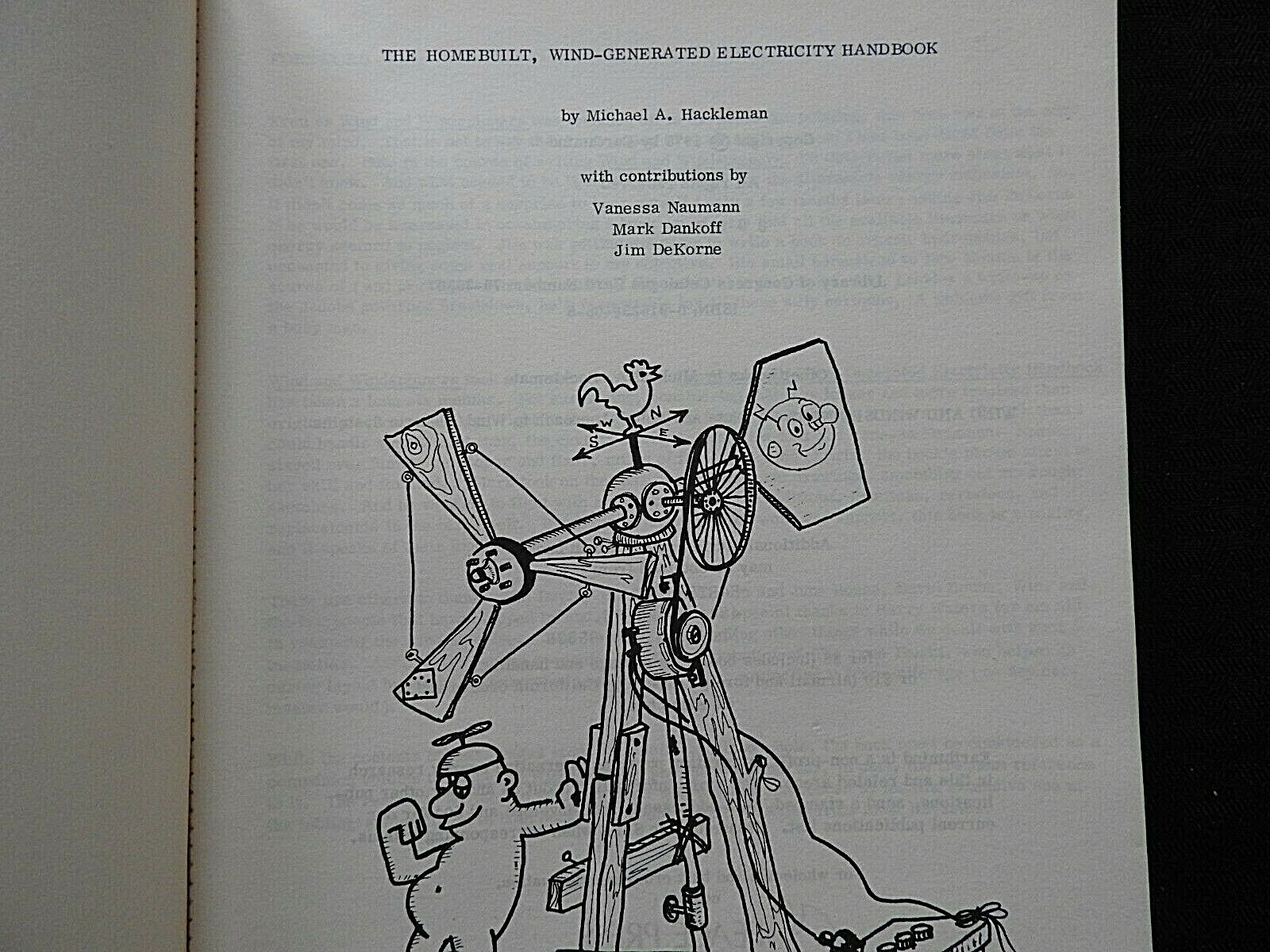 WIND FARM HOMEBUILT WIND GENERATED ELECTRICITY HANDBOOK By Michael Hackleman