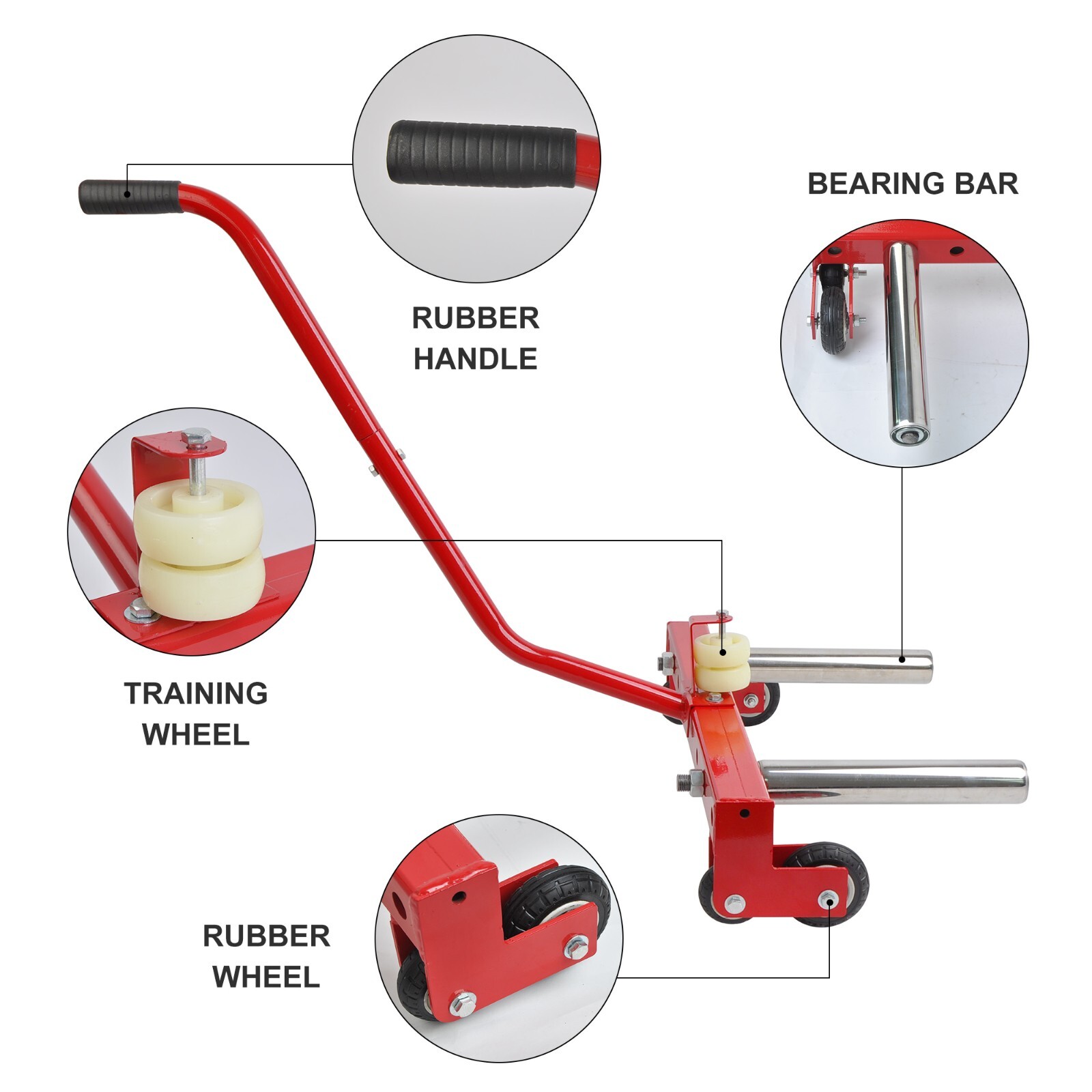 330 lbs Tires Lifter Adjustable Tire Wheel Dolly for 6.5 to 24.5 inches Tire
