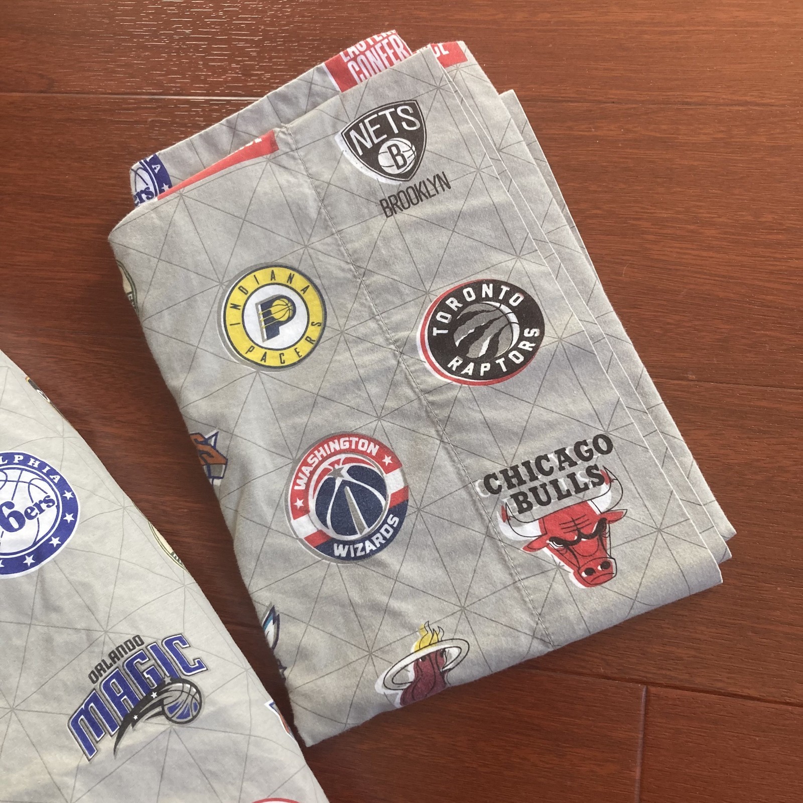 Pottery Barn Teen NBA Eastern Conference Fitted Sheet Full Size & Pillow Case