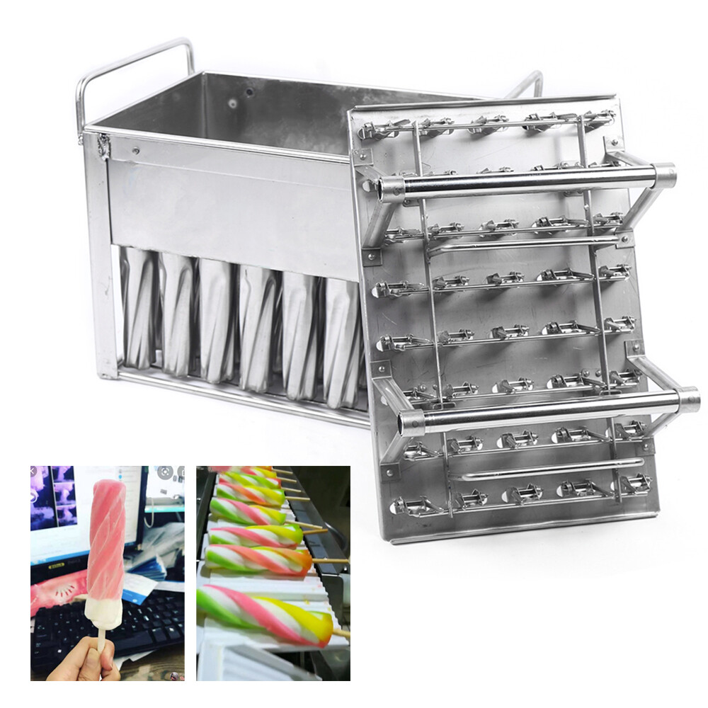 40pcs Stainless Steel Molds Ice Lolly Ice Cream Stick Holder Commercial Use USA