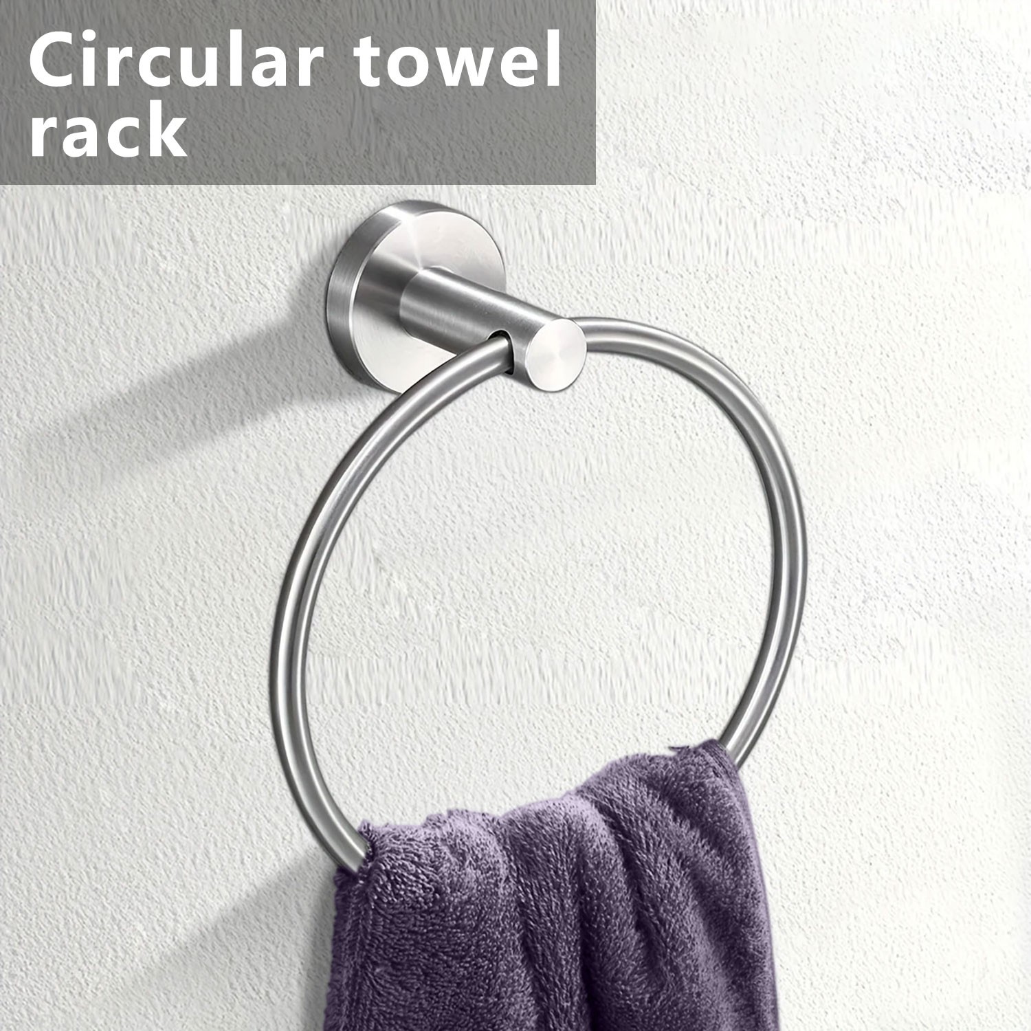 10 Piece Bathroom Hardware Accessories Set with 23.6" Towel Bar - Brushed Nickel