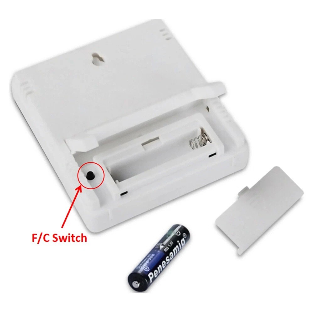 2 Packs Digital LCD Hygrometer Thermometer Humidity Temperature Alarm Clock