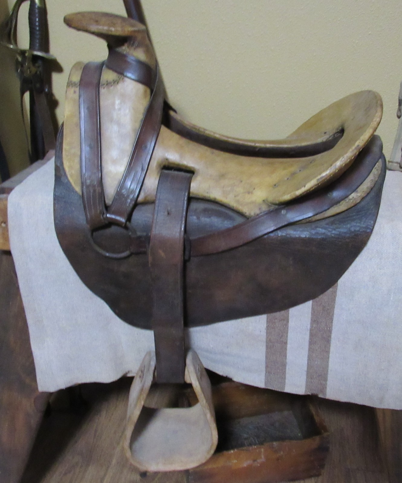 Rare M 1875 Indian Wars Antique 1860s 1870s Wagon Drivers Saddle Civil War