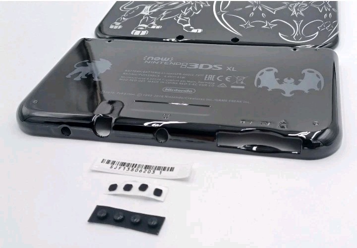 New Nintendo 3ds Xl LL Pokemon Replacement Shells Front+Rear+Rubber+Label UPC