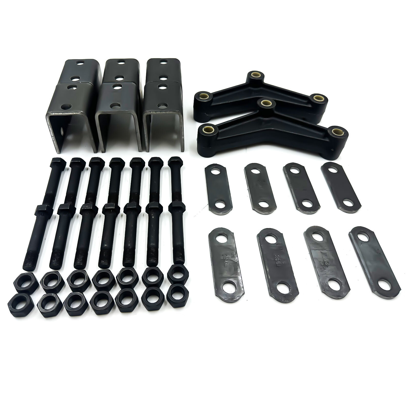For 6000lb 6K Tandem Trailer Axle Suspension 5 Leaf Springs U-bolt + Hanger Kit