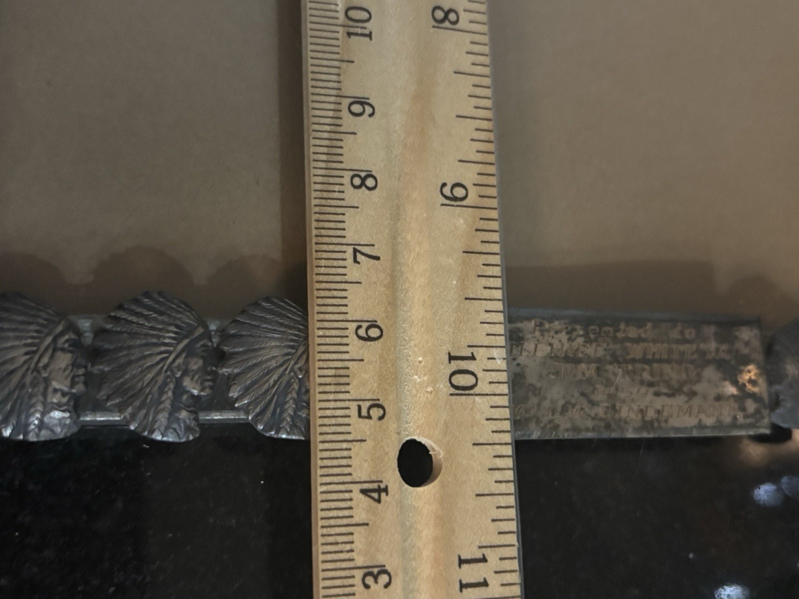 Vtg Rare 1959 Native American Chief Picture Photo Frame High Chief White Wolf