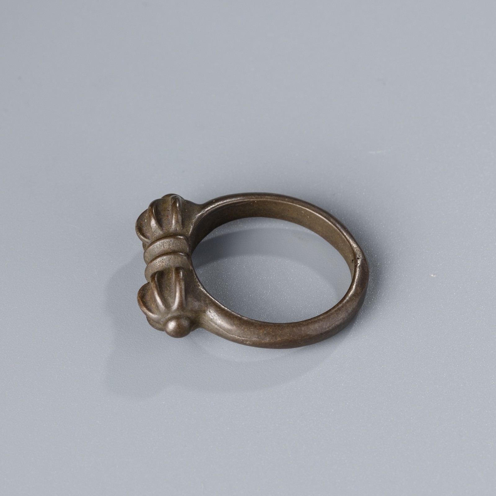 Antique Tibetan Bronze Vajra Dorje Amulet Ring