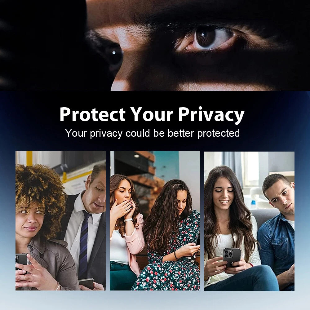 Privacy Screen Protector For iPhone 13 14 15 16 17 Pro Max Air Edge Full Cover