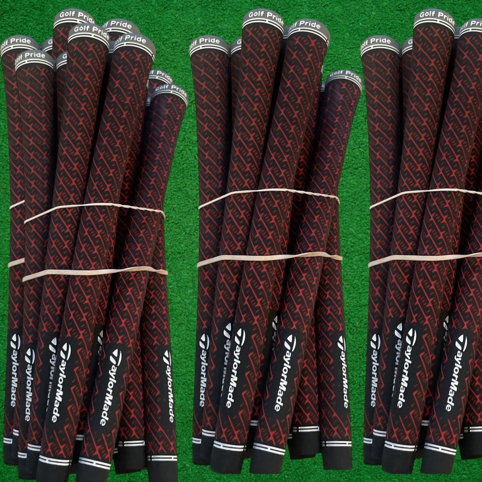 TaylorMade Golf Pride Black/Red Z-Grip -Standard Golf Club Grips BUNDLE - NEW